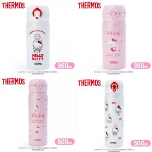 代购：THERMOS膳魔师保温杯350ml/500ml hello kitty图案