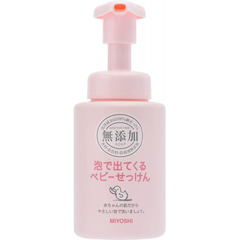 Miyoshi三芳无添加婴儿童泡沫洗面奶可洗全身头发无添加250ml