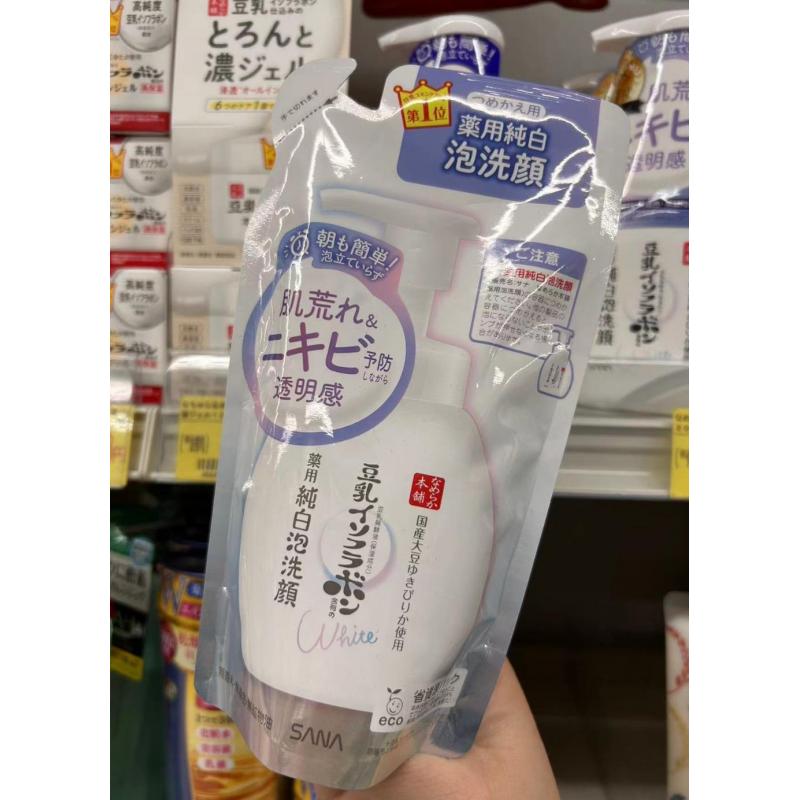 日本SANA莎娜 药用纯白 氨基酸净透按压洁面泡沫 洁面慕斯乳 替换装 180ml