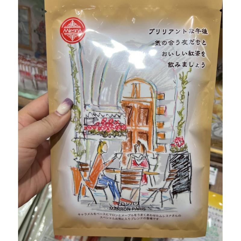 代购茶类：MLESNA TEA HOUSE红茶 MARRON PARIS 栗子味红茶 13包入（任意路线可发）