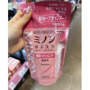 蜜浓MINON 敏感头皮氨基酸清洁保湿洗发水 微香 替换装袋装 380ml