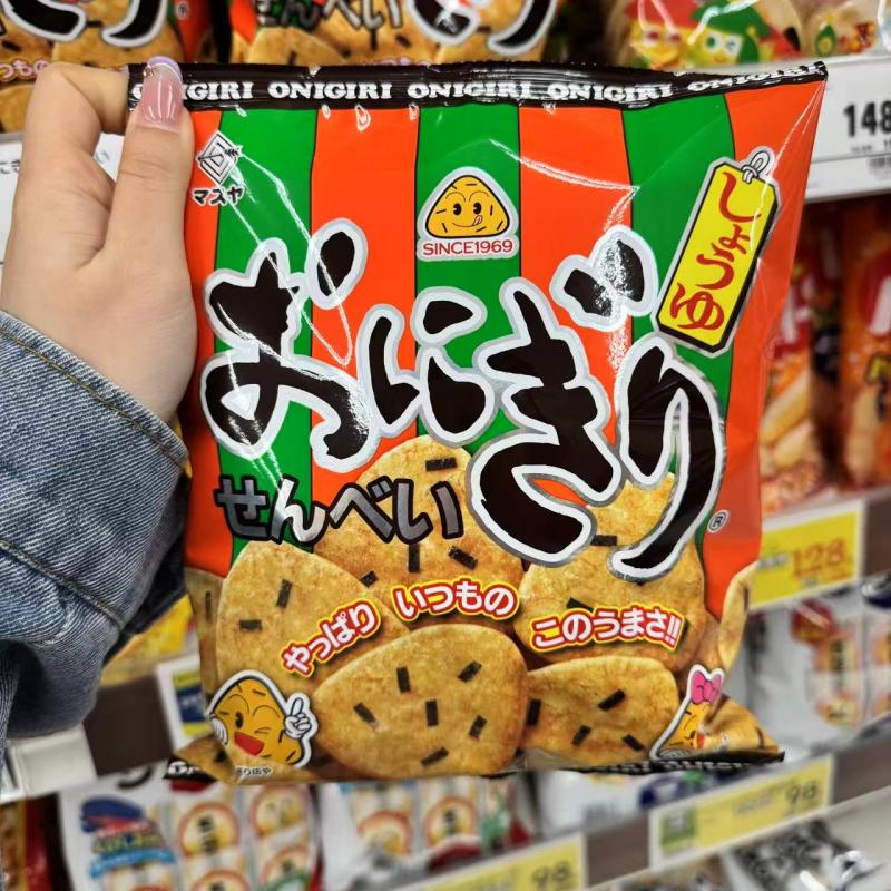 MASUYA袋装酥脆海苔仙贝 酱油味96g(只能发邮政线路)