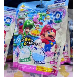 日本万代 马里奥盲盒泡澡沐浴球入浴剂 浅蓝色蛋形 皂香味 内含小玩具 75g