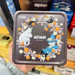 hokka北陆制果 姆明联名 巧克力饼干 棕色铁盒装 90g（缺货退款）（任意路线可发）