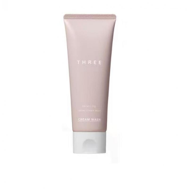 代购：THREE 平衡萃润滋养洁颜霜 粉色洁面乳 100g