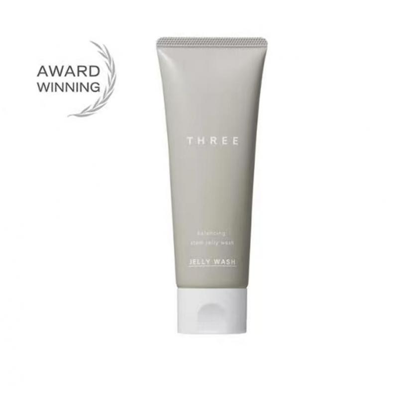 代购：THREE 萃本修护洁颜啫喱 灰色洁面乳 100g