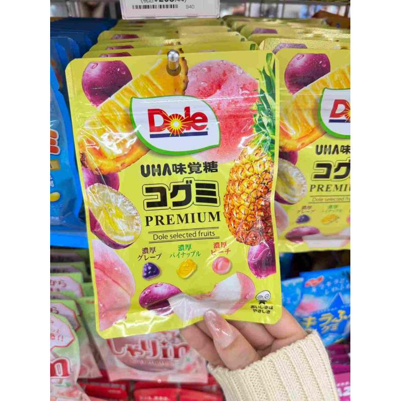 悠哈UHA味觉糖 DOLE都乐三种水果果汁软糖 67g（任意路线可发）