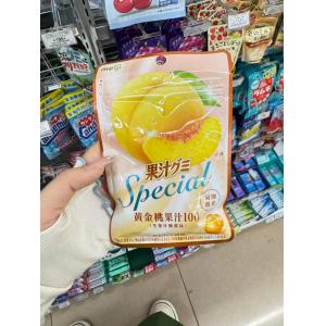 明治meiji 期间限定 果汁100%黄金桃软糖 47g（不可发低价值包税线）