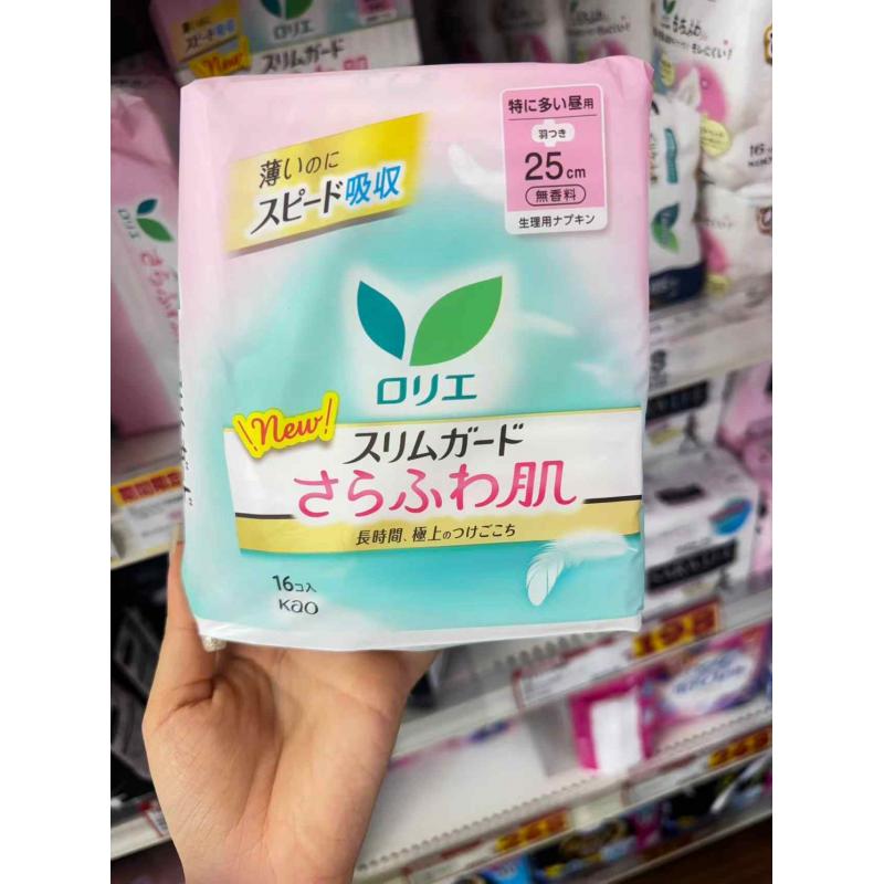 花王/kao 乐而雅 SlimGuard新丝滑卫生巾 日用25cm 16枚入