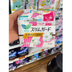 花王/kao 乐而雅 SlimGuard天然棉卫生巾 日用25cm 18枚入